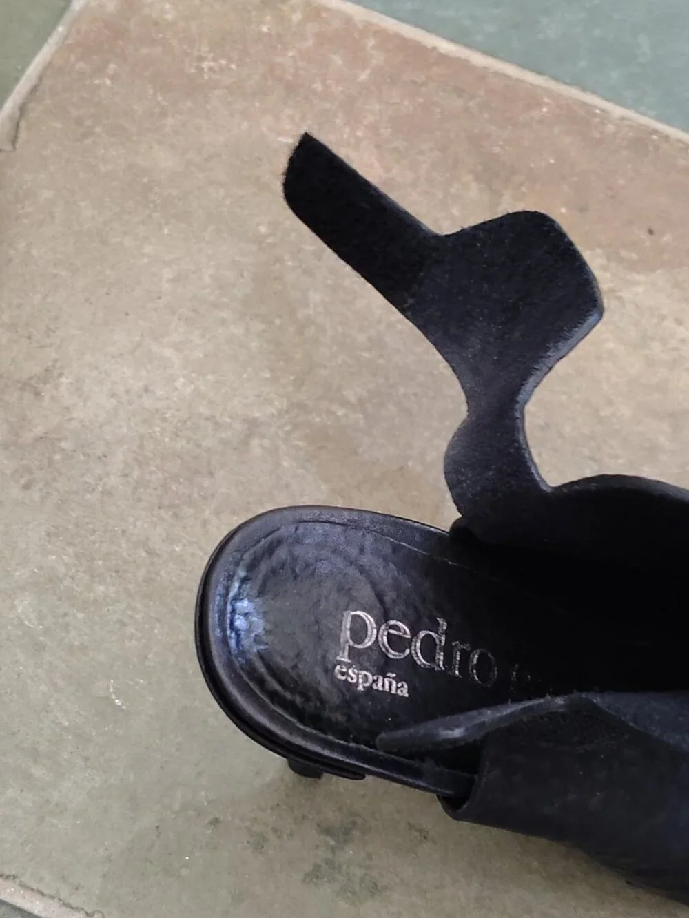 Pedro Garcia Black Leather Slingback Heels